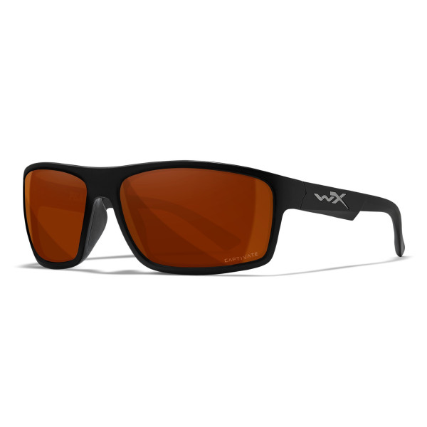 Wiley-X WX Peak sunglasses (Matte Black/CAPTIVATE™ Polarized Copper)
