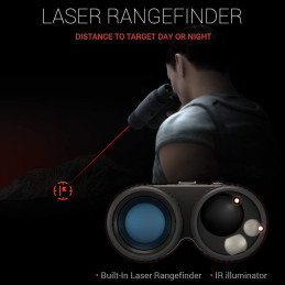ATN Binox-4T 640-2.5-25x, 640x480, 50mm, Thermal Binocular with Laser range  finder, Full HD Video rec, WiFi, Smooth zoom