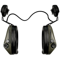 Sordin Supreme MIL AUX Hearing Protection - Active Military Hearing Muff - AUX Port, ARC Connector & Green Cap