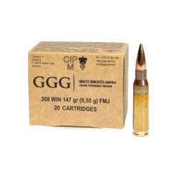 GGG Ammo .223REM, 55 grain (3.6 gram) FMJ bullet