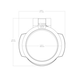 Vector Optics Transparent 37mm Scope Flip-Cap
