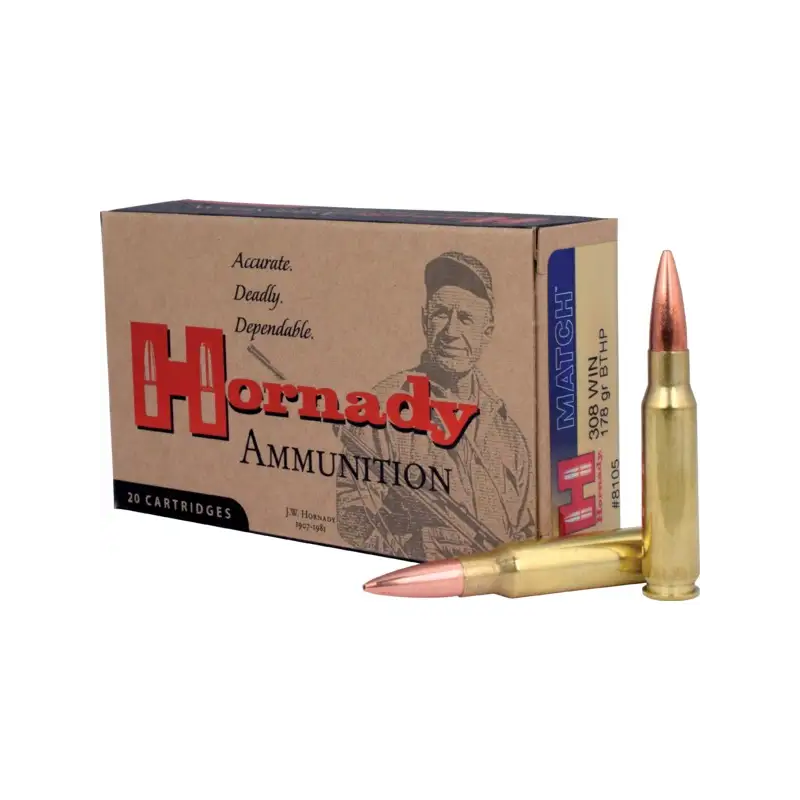 Hornady 308 Win 178 gr BTHP Match™ Ammunition