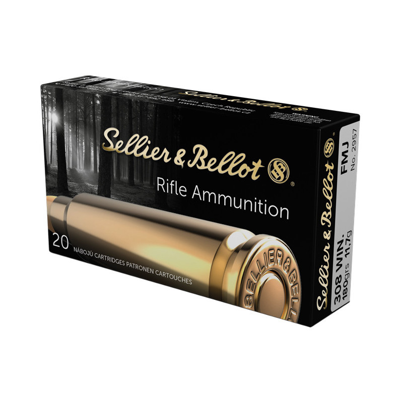 Sellier & Bellot 308 WIN. FMJ 180gr/11.7g Ammunition