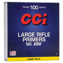 CCI Nr. 200 Vītņstobra kapseles LARGE RIFLE - 100 iepakojums precīzai šaušanai