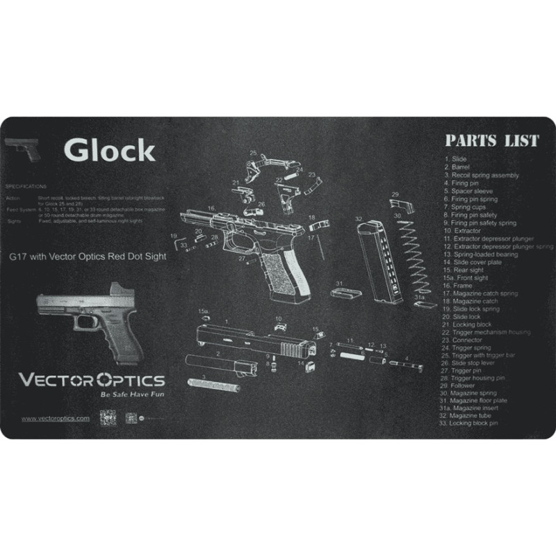 Vector Optics Glock Gun Cleaning Bench Mat Miscellaneous 