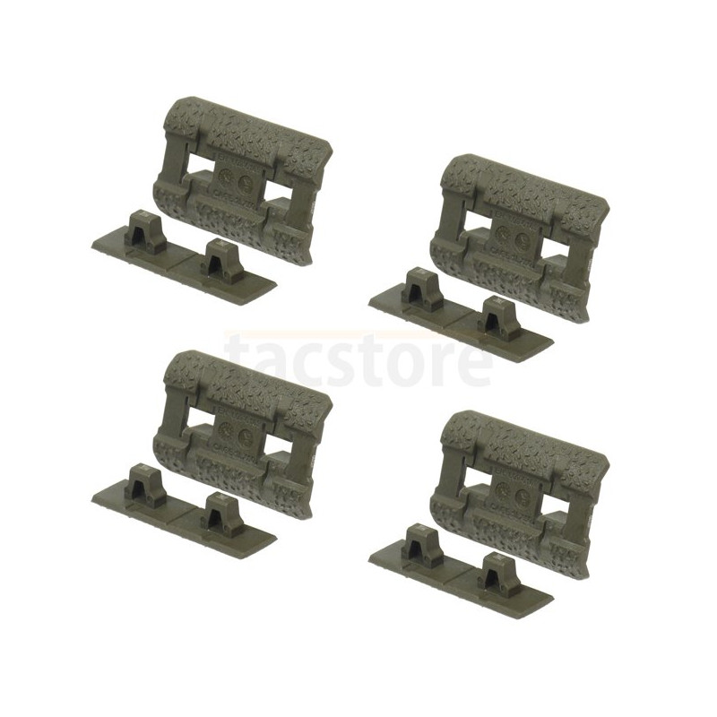 Magpul M-LOK Schienenabdeckung Typ 2 - dunkle Erde | strukturierte Polymerplatten (6er-Pack)