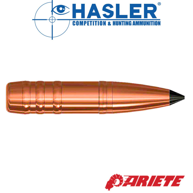 Hasler Bullets Ogive Ariete cal. 6,5 (.264), 125 grn, BC 0,445 (50 pz)